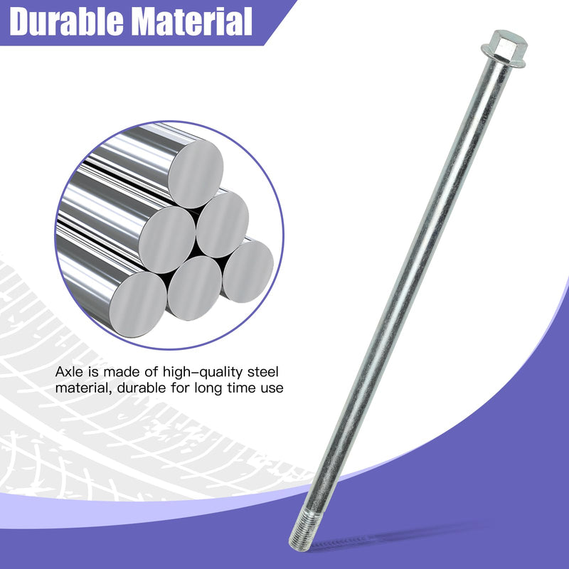 14mm 290mm Mini Bike Rear Wheel Axle Nut Kit with 6202RS Rear Bearing Compatible with Coleman CT200U-EX BT200X 196CC 200CC 6.5HP Mini Bike Powersports Accessories Parts 15mm Chain Adjuster 290mm rear axle