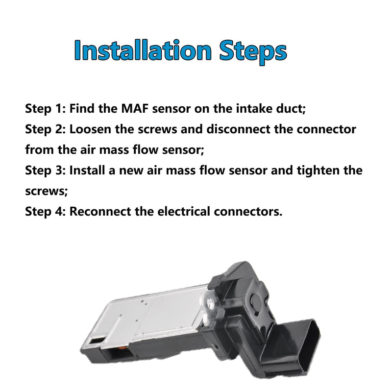 Mass Air Flow Sensor Compatible with Chevry Silverado Suburban Impala Malibu Camaro GMC Sierra Yukon Buick Regal Traverse Enclave Cadillac Escalade, MAF Meter Sensor Replace for 23262343