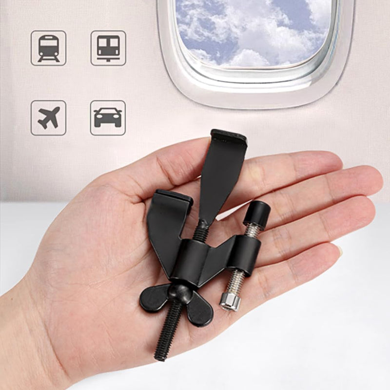 INIRET 3 Pack Black Adjustable Heavy Duty Portable Door Lock,Security Device for Enhanced Safety,for Home,Travel,Hotels,Apartments Prevents Unauthorized Entry,No Drill,Silicone Protector Caps Included