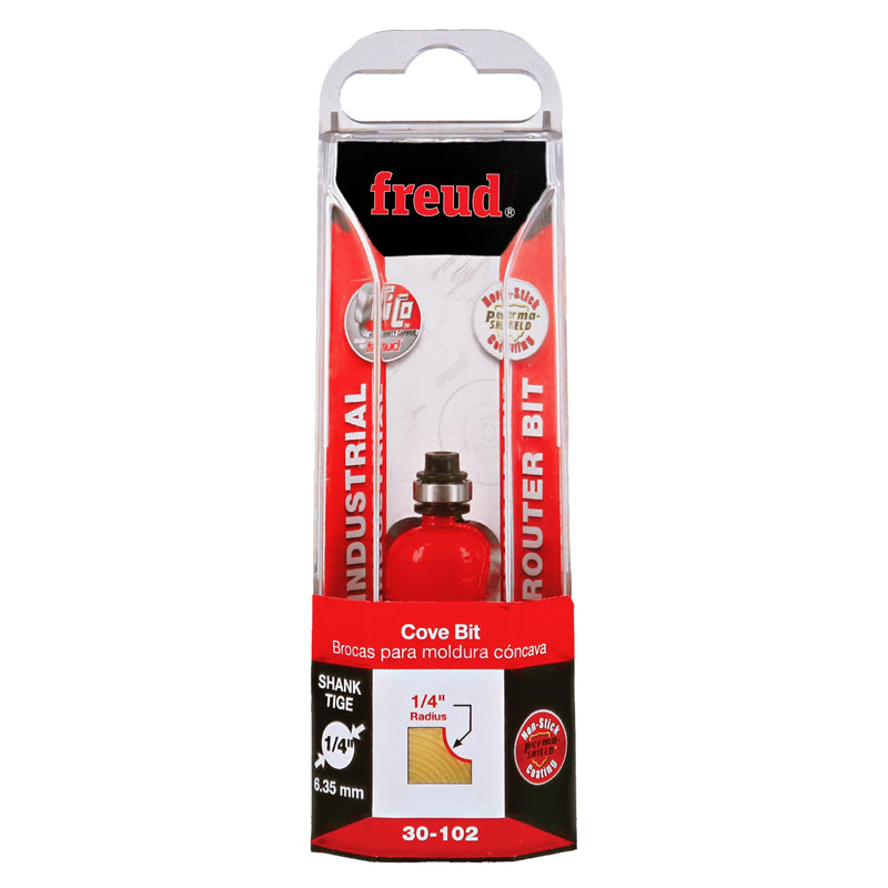 Freud 30-102: 1/4" Radius Cove Bit with 1/4" Shank
