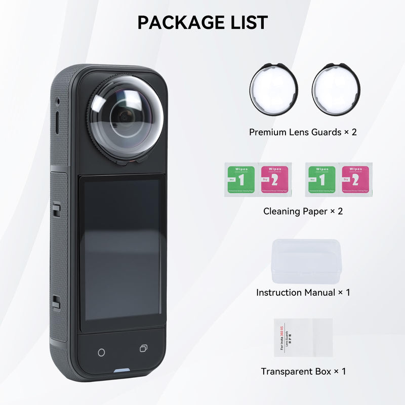 360 X5 Premium Lens Guard for Insta360 X5, Multi-Coating&Twist-Lock | 2 Pack High Transparency Tempered Glass Lens Protector Cover for Insta 360 X5 Protective Camera Anti-scratch Accessories