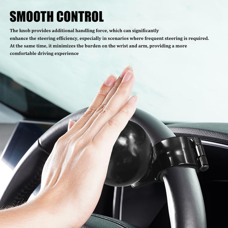 8 Ball Steering Wheel Knob Spinner, Suicide Knob, Heavy Car Turning Suicide Spinner Handle, Universal 360 Degrees Rotation Steering Wheel Accessories Compatible with Most Vehicles