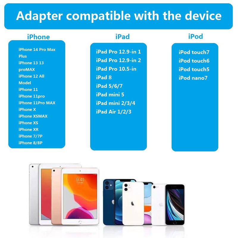 Lightning to Ethernet Adapter with Charging Port,RJ45 Ethernet LAN Network Adapter for iPhone/1Pad/iPod Supports 100Mbps,Plug and Play