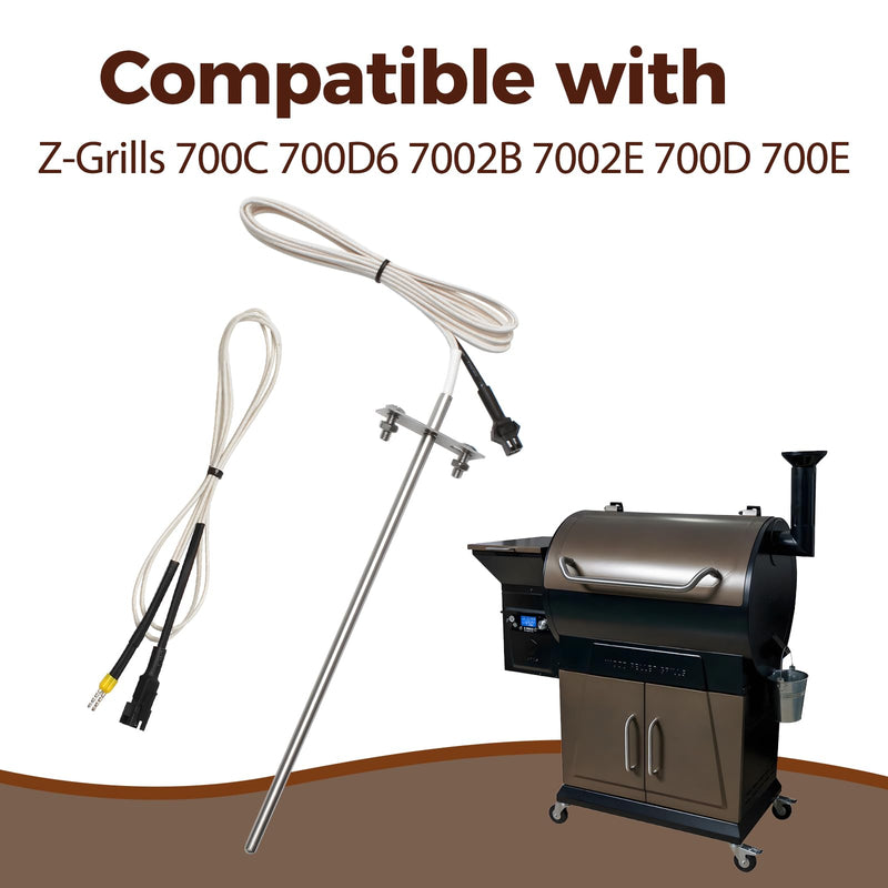 RTD Temperature Probe Sensor Compatible with Z-Grill Pellet Grill 700 Series Replace ZG-RTD-2