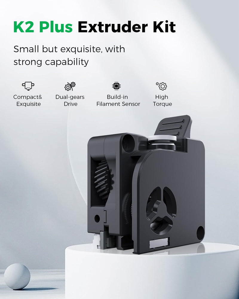 Creality Official K2 Plus Extruder Kit, Built-in Filament Break Sensor, High-Hardness Dual Gears for Smooth Feeding, Force Up to 80N, for 3D Printer K2 Plus, K2 Pro, K2 For K2/K2Pro/K2Plus