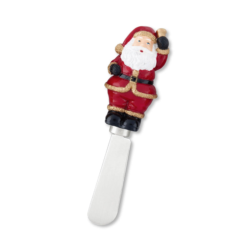 Supreme Housewares Tis the Season Cheese Spreaders, Hand-Painted Resin Handles with Stainless Steel Blades for Spreading Cream Cheese, Butter, and Jam, Assorted Christmas Designs, Set of 4