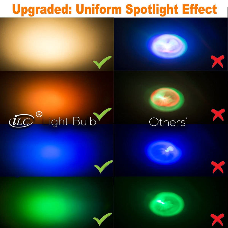 ILC GU10 LED Light Bulb 40 Watt Equivalent Color Changing 12 Colors 5W Dimmable Warm White 2700K RGB LED Light Bulbs with Remote Control (Pack of 8) Warm White 2700k + Rgb Pack of 8