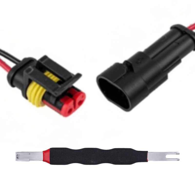 Electrical Disconnect Separator 13120, 7.48x0.39in Automotive Electrical Connector Plug Pliers Universal Fit Remover Tool for Cars Trucks System (Black)