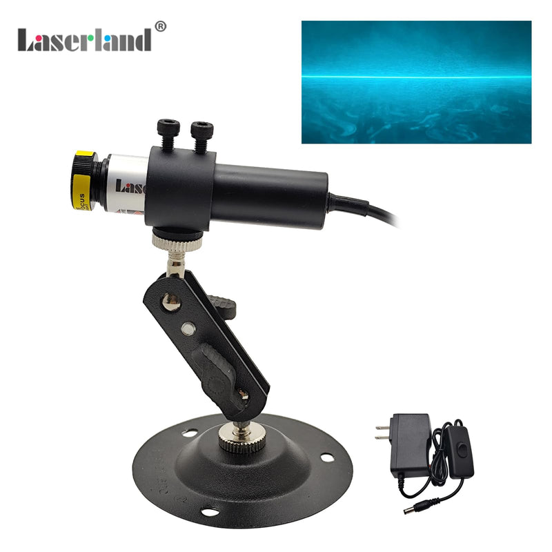 488nm Sky Blue Laser Swamp Pond Module Line Projector Generator for Halloween Swamp Haunted House with Adapter and Mount