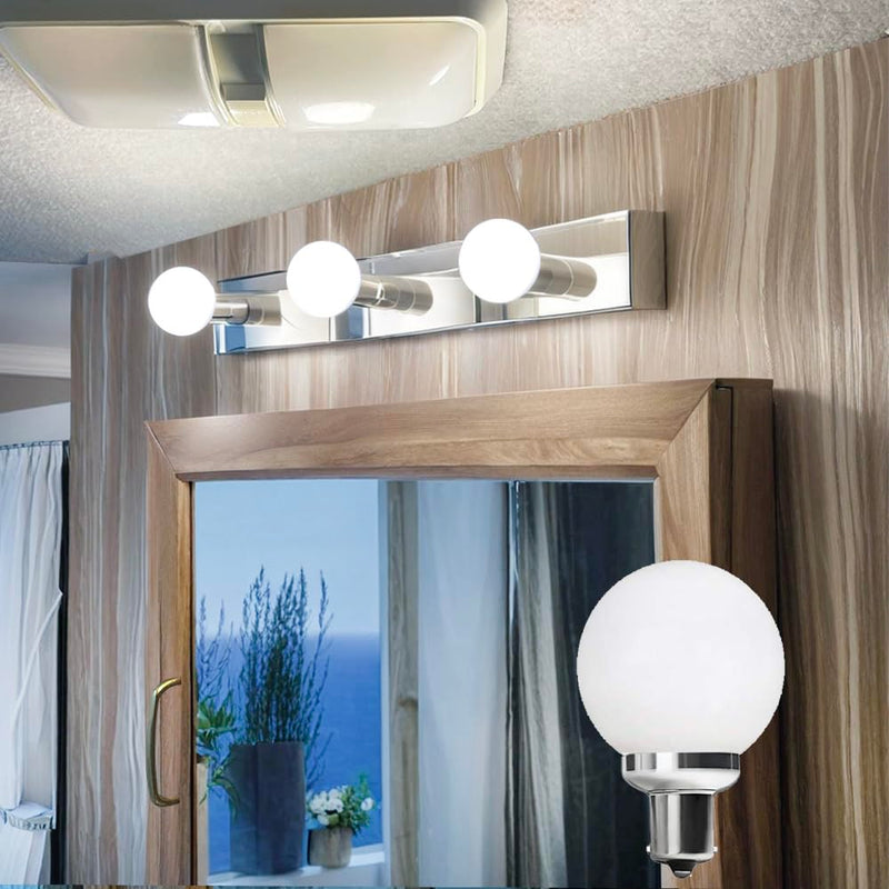 RV Vanity Light Bulbs 12 Volt, 20-99 1141 1156 BA15s LED Bulbs, RV Vanity Replacement Lights for Camper Travel Trailer Motorhome 5th Wheel Interior Light Bulbs, Cool White 6000K 3-Pack 3 Pack