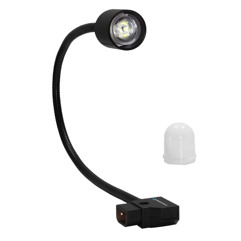 KONDOR BLUE | Firefly D-Tap Light 12" | D-Tap Powered Light, Adjustable Brightness, Red-Light Stealth Mode, & Flexible gooseneck That Holds Position | Filming in lowlight or Even Pitch-Black Settings Black 12 Inch