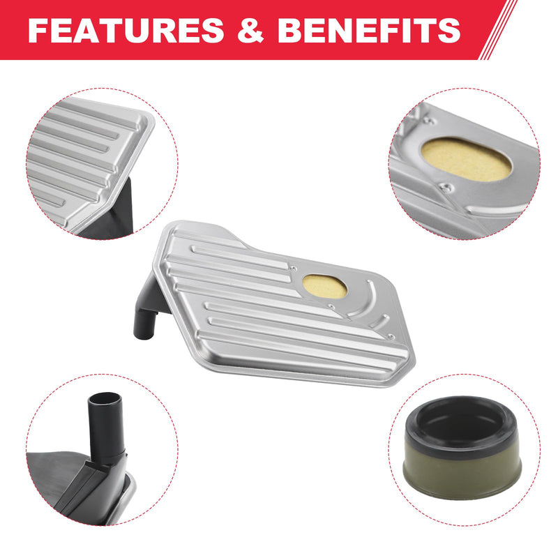 4l60e Automatic Transmission Filter Kit with Gasket Compatible with Buick Cadillac Chevy GMC Replaces# TF289