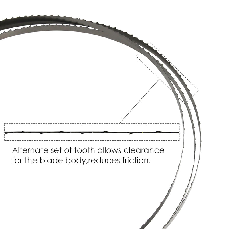 TASP 93-1/2" Bandsaw Blades Set (1/8" 1/4" 1/2" Wide) for 14" Band Saw, Compatible with Delta, Jet, Rikon, Ridgid, Craftsman, Grizzly, Bridgewood, Woodtek, Rockwell, Pack of 3