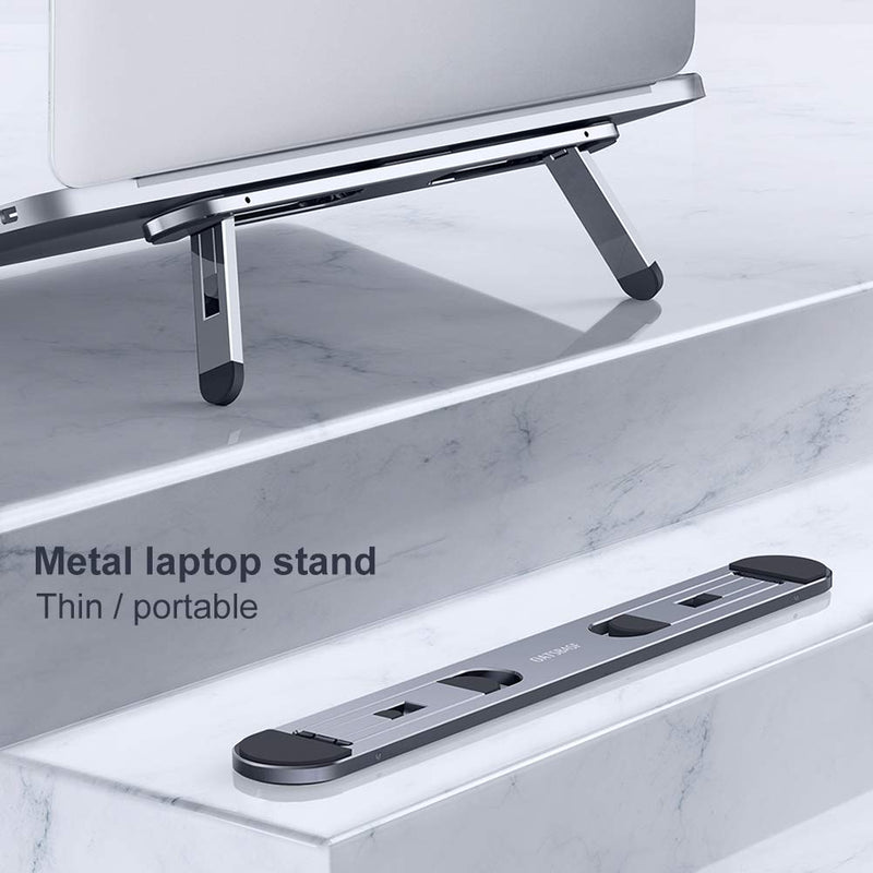 Laptop Stand for Desk,Laptop Cooling Stand,Keyboard Riser, Ergonomic Laptops Elevator for Desk, Laptop Riser Compatible with MacBook Air Pro, with Dell, with HP, More 10-15.6” Laptops Y01 Grey