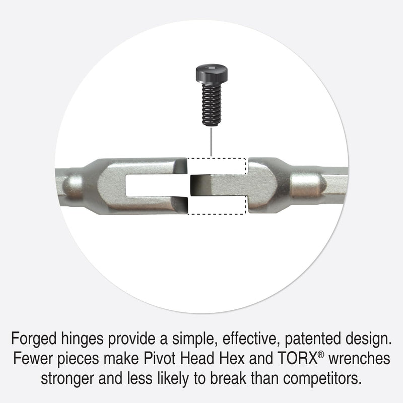 Bondhus K10 HEX-PRO Pivot Head Wrench Set,Incl Sizes: 3, 4, 5, 6, 8 & 10mm 6PC, One Size