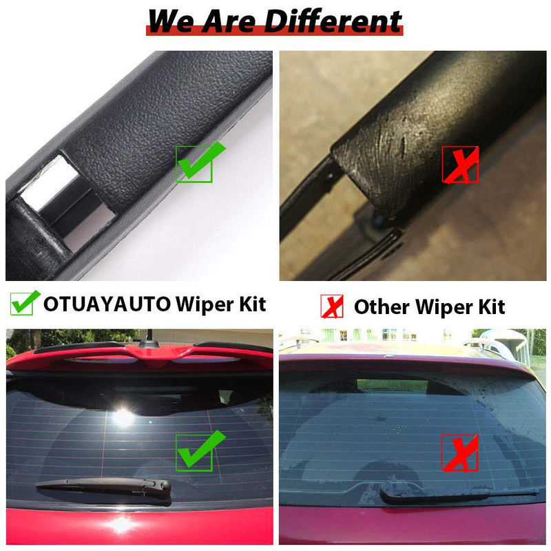 Replacement for 2009-2020 Dodge Journey Vehicles, Rear Windshield Back Wiper Arm Blade Set - OTUAYAUTO Factory OEM Replacement 68040371AA