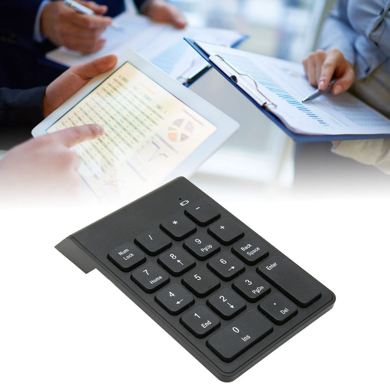 2.4G Wireless Numeric Keypad 18 Keys Chocolate Keys Numpad Plug and Play with Ergonomic Tilt for Tablet Computer