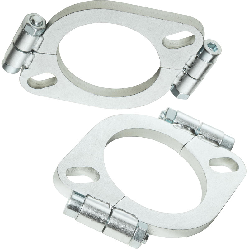 2-1/4 inch Split Flange Repair Kit, 2 Bolt 2.25"/57mm Exhaust Flange Flat Oval Split Flange Repair Replacement Kit, Pack of 2 2.25"