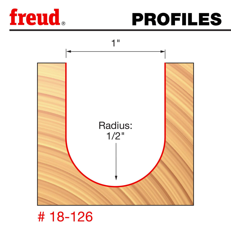 Freud 18-126: 1/2" Radius Round Nose Bit