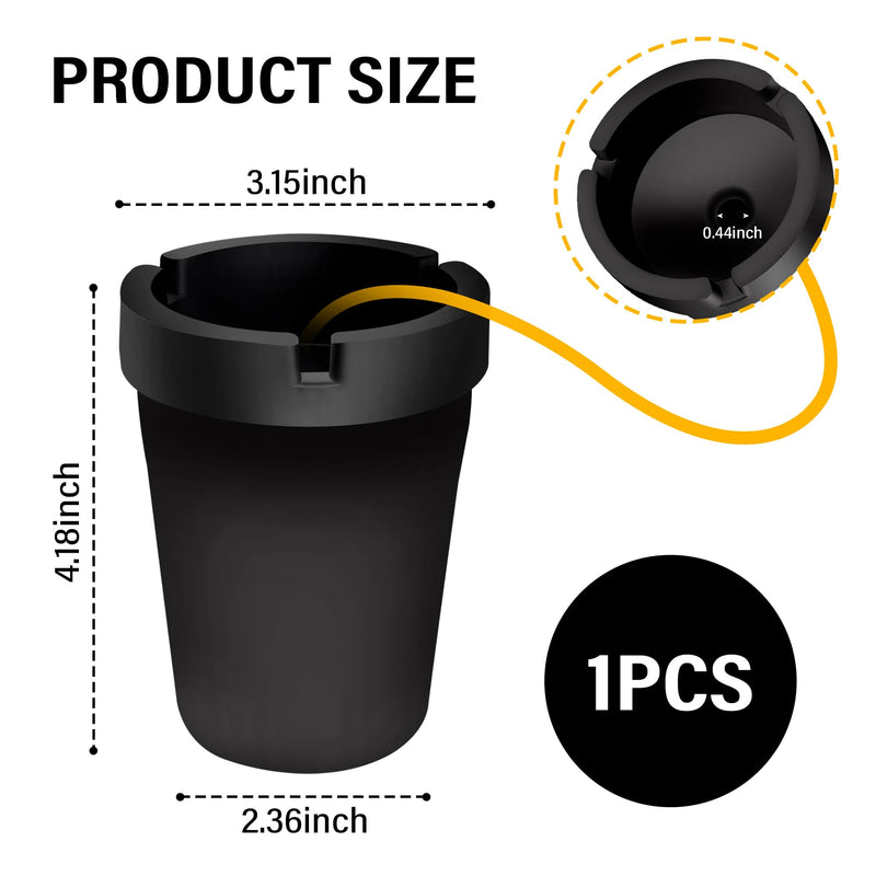 Car Ashtray with Lid Smell Proof,High Grade Detachable Smokeless Ashtray for Car Cup Holder,Multifunctional CCar Interior Accessories Portable Ashtray Fits Truck SUV Home Office Outdoor