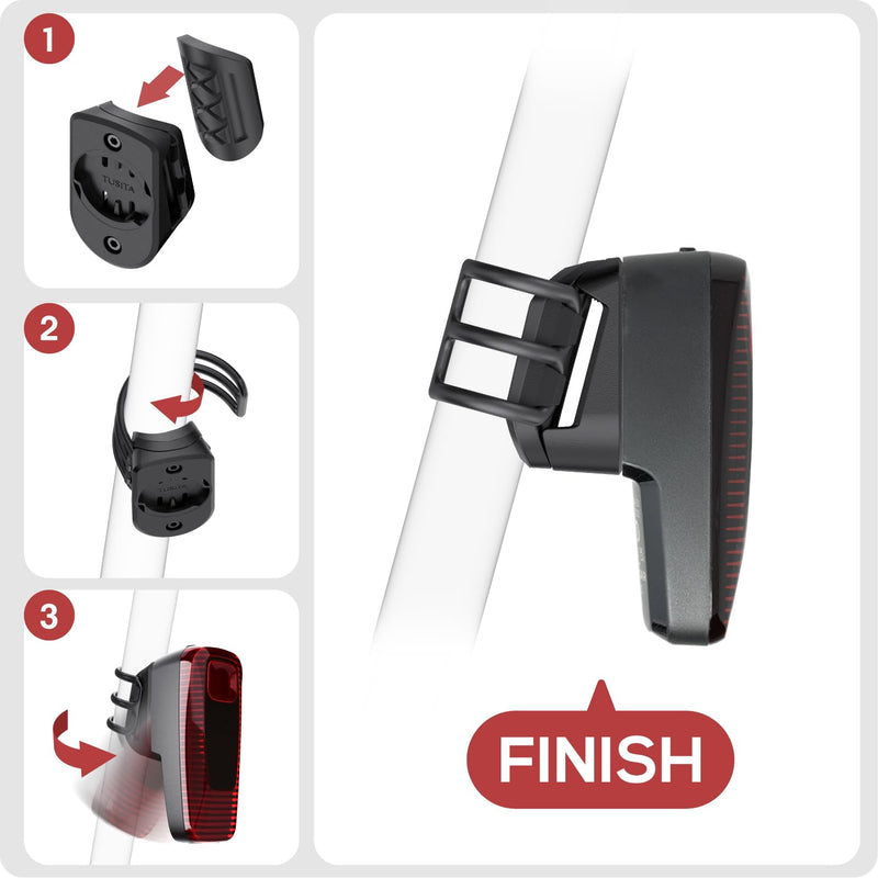 TUSITA D-Shaped, aero or Round Seat Post Mount Compatible with Wahoo TRACKR Radar - GPS System Accessories