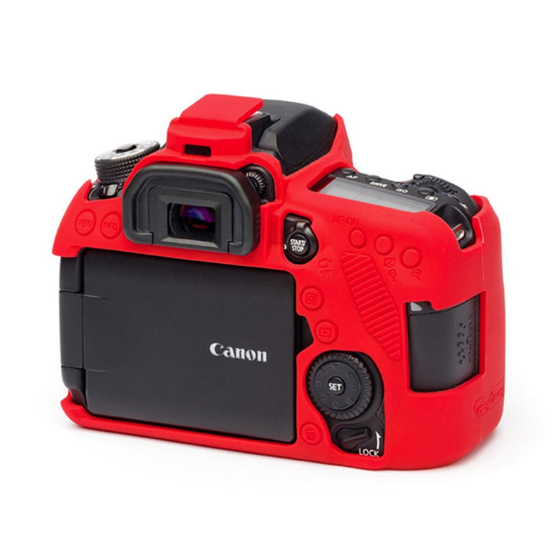 easyCover Silicone Protective Camera Case Compatible for Canon 80D, Red