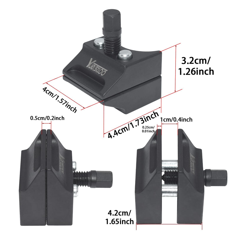 Universal Suspension Strut Split Hub Steering Knuckle Spreader Tool, Compatible with VW Audi BMW Ford Peugeot Citroën, Car Suspension Split Hub Steering Knuckle Spreader Black