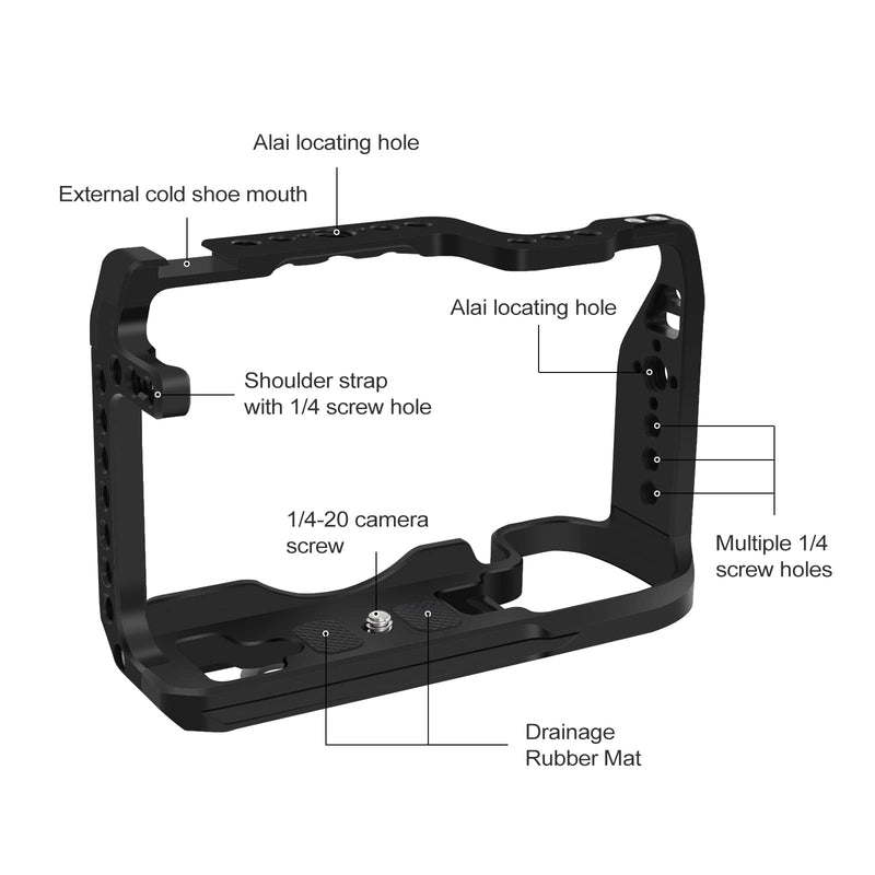Canon EOS RP Camera Cage - Rig with Cold Shoe for Bag