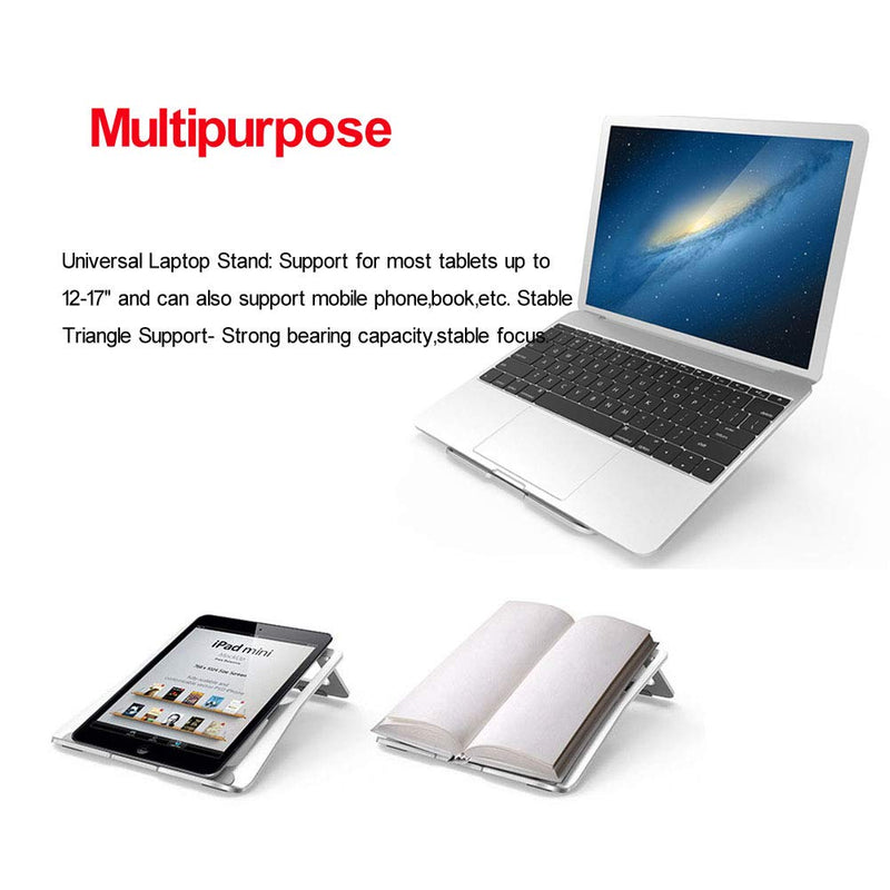 Soke-Six Laptop Stand,Aluminum Portable Foldable Laptop Support Stand Holder Desk Table Mobile Phone Stand for iPad MacBook Pro Air Notebook