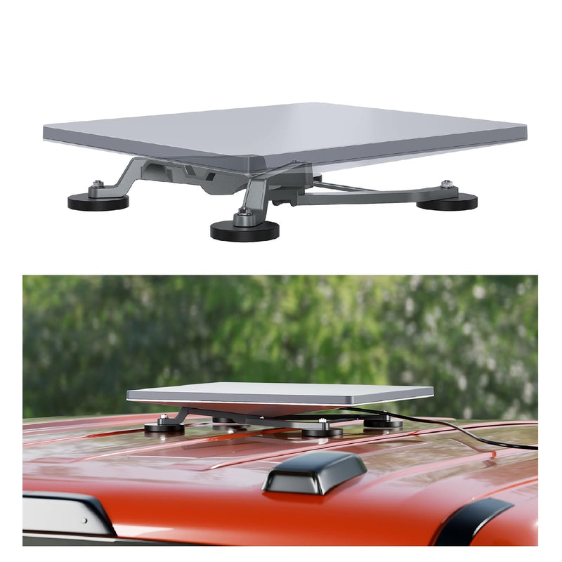 for Starlink Mini Mount,220 lbs Strong Magnetic Roof Car Mount | 2'' Low-Profile,Quick Release,Aluminum Alloy,Stable Signal,Weatherproof,for Flat Metal Surface,for RV Car Truck Boat