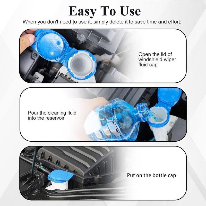 Windshield Wiper Washer Fluid Reservoir Tank Bottle Cap Cover, 3Q0955455 Washer Fluid Cap, Car Accessories Windshield Washer Reservoir Cap Compatible with Porsche Cayenne 2003-2018 (1PCS) 1PCS