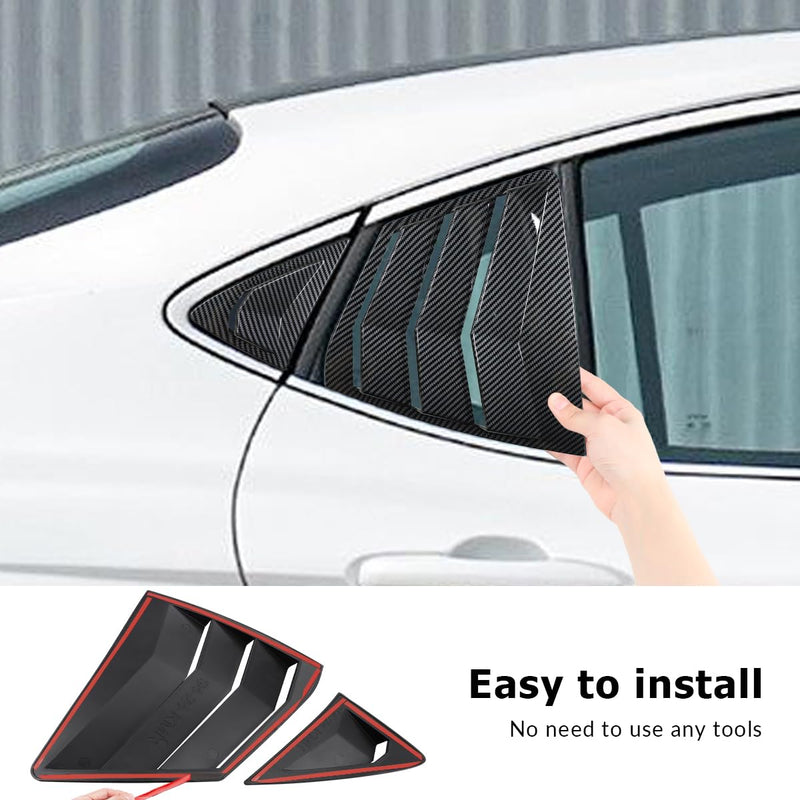 Rear Side Window Louvers Compatible for Toyota Camry 2025 Accesories for Toyota Camry 9th Gen Sport Style Air Vent Cover (Carbon Fiber) Carbon Fiber