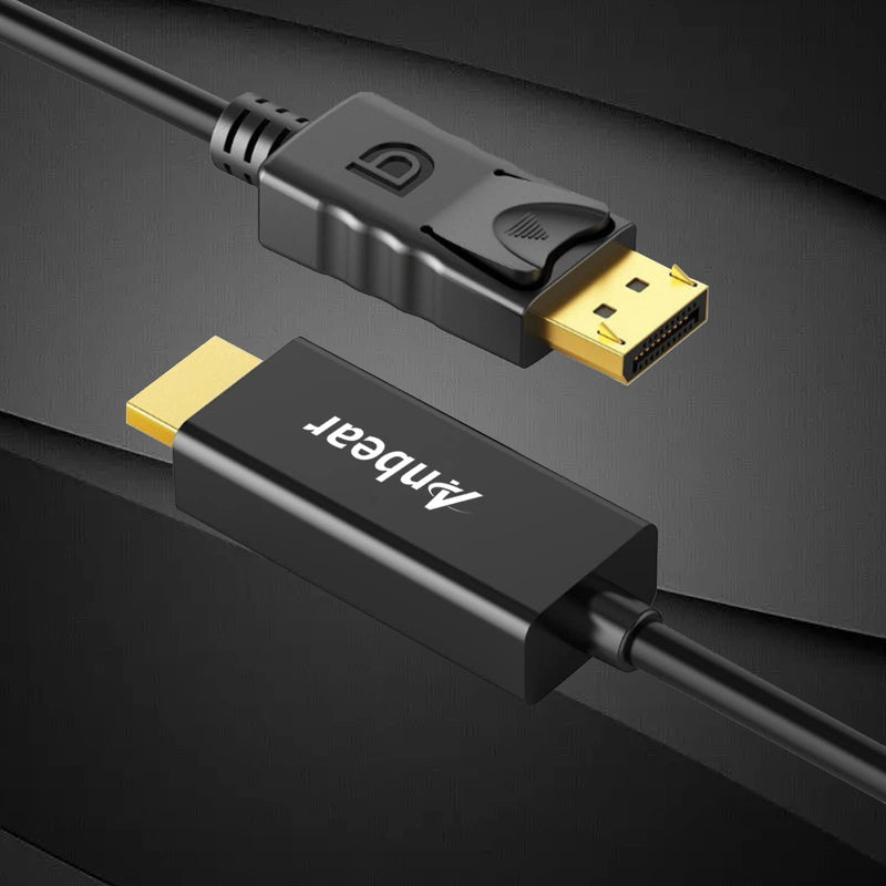 Display Port to HDMI Cable, Gold Plated Displayport to HDMI Cable 6 Feet(Male to Male) for DisplayPort Enabled Desktops and Laptops to Connect to HDMI Displays(10 Pack) 10 Pack