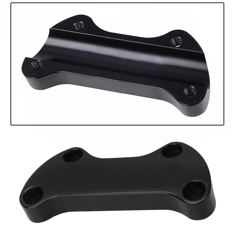 1'' Handlebar Top Riser Clamp for 1974-2023 Harley Softail Fat Boy Low Rider st Street Bob Dyna Super Glide Sportster 883& FX FXR (Handlebar Top Riser Clamp-Black) Handlebar Top Riser Clamp-Black