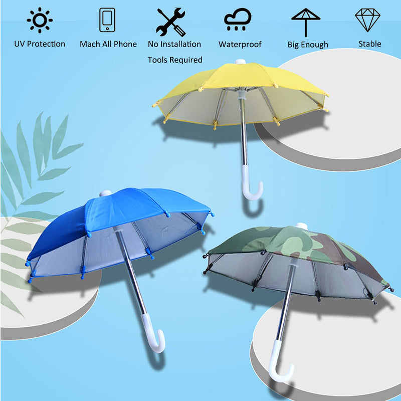 UV Protection Phone Umbrella for Sun,Universal Adjustable Piggy Suction Cup Phone Stand Umbrella for Phone,Stand Sun Visor,Sun Shade Cover Cell Phone Umbrella Sun Shade Pink