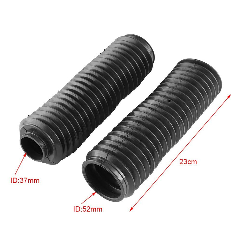 1 Pair Fork Boots - Keenso Motorcycle Black Rubber Front Fork Tubes Boots Rubber Sleeve Shock Gaiters Cover for ATV Dirt Bike