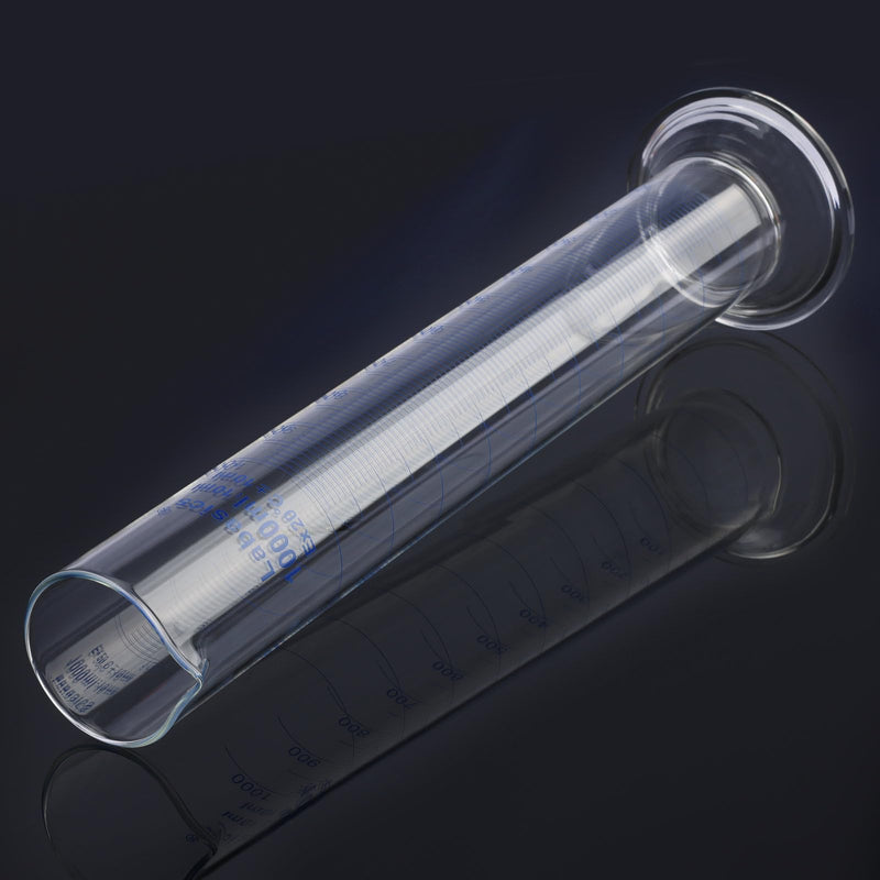 Labasics 1-Pack 1000 ml Borosilicate Glass Graduated Cylinder, Heavy-Duty Measuring Cylinder for Laboratory Use