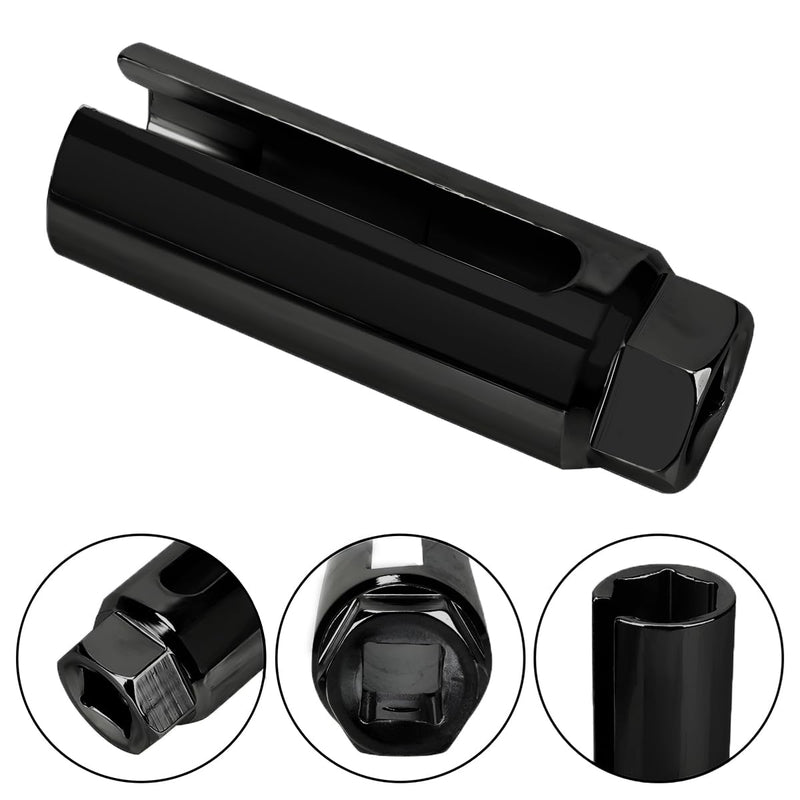 BELOMI Oxygen Sensor Socket with Side Wire Cutout, 3/8 Inch Drive x 0.39 Inch (12mm) 6-Point fits All Vehicle O2 Removal and Installation, 65 Mn Steel Universal Puller Oxygen Sensor Socket (Large) Big