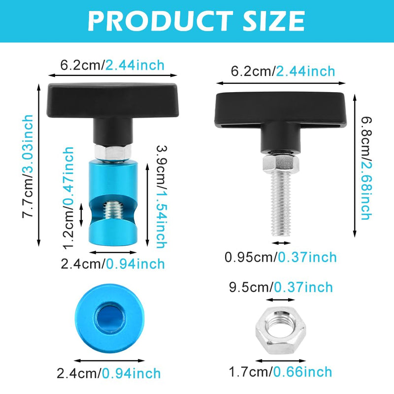 2PC Lift Support Clamps, Hood Lift Clip, Car Hood Strut Fixing Prop, Car Rod Retaining Holder Tool, Blue, Universal Portable Automotive Accessories for Most Vehicles