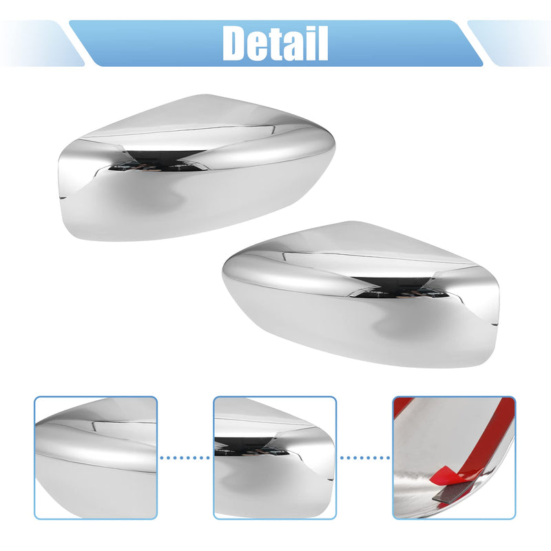 X AUTOHAUX Pair Car Exterior Chrome Plated Power Full Mirror Cover Cap for Nissan Altima 2013-2018 without Turn Signal
