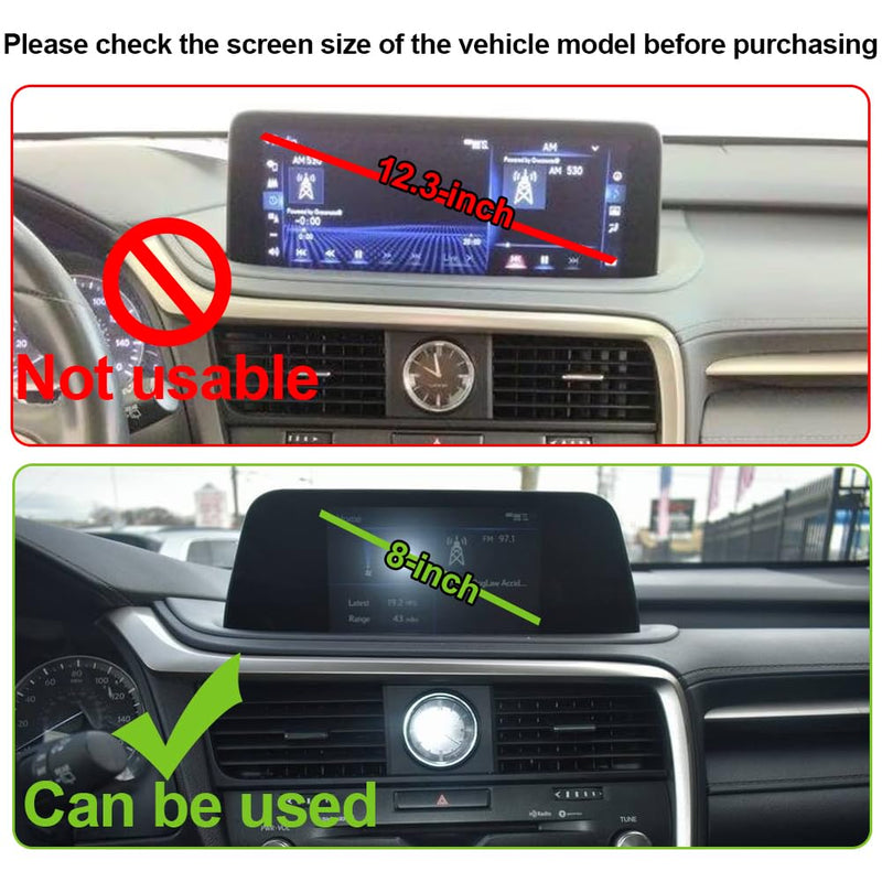 Car Phone Holder for Lexus RX Auto Accessories[Only for 8-inch touchscreen / include：2020-2022 RX350 / RX350L / RX450h / RX450hL's 8" Screen] [XX No Fit Upgrades 12.3-inch Navigation System Screen XX] 2020-2022 All RX 8" Screen
