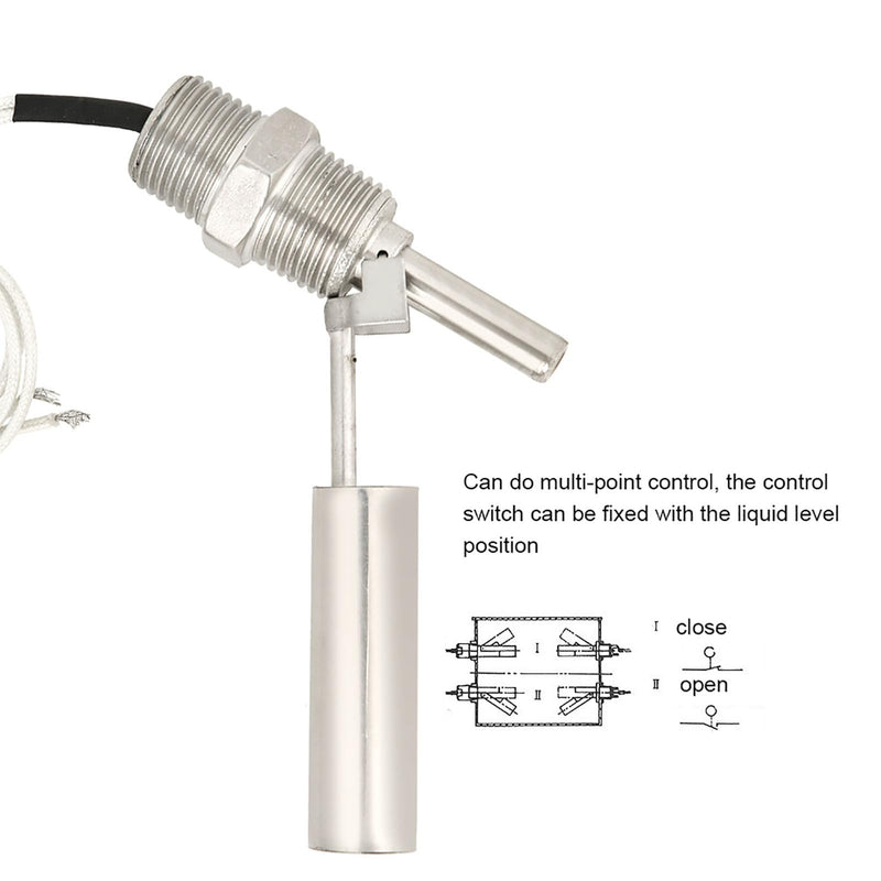 3pcs Liquid Water Level Float Sensor Switch Sid Mounted 304 Stainless Steel 1/2NPT Male Thread DC0 110V, Wholesale Business