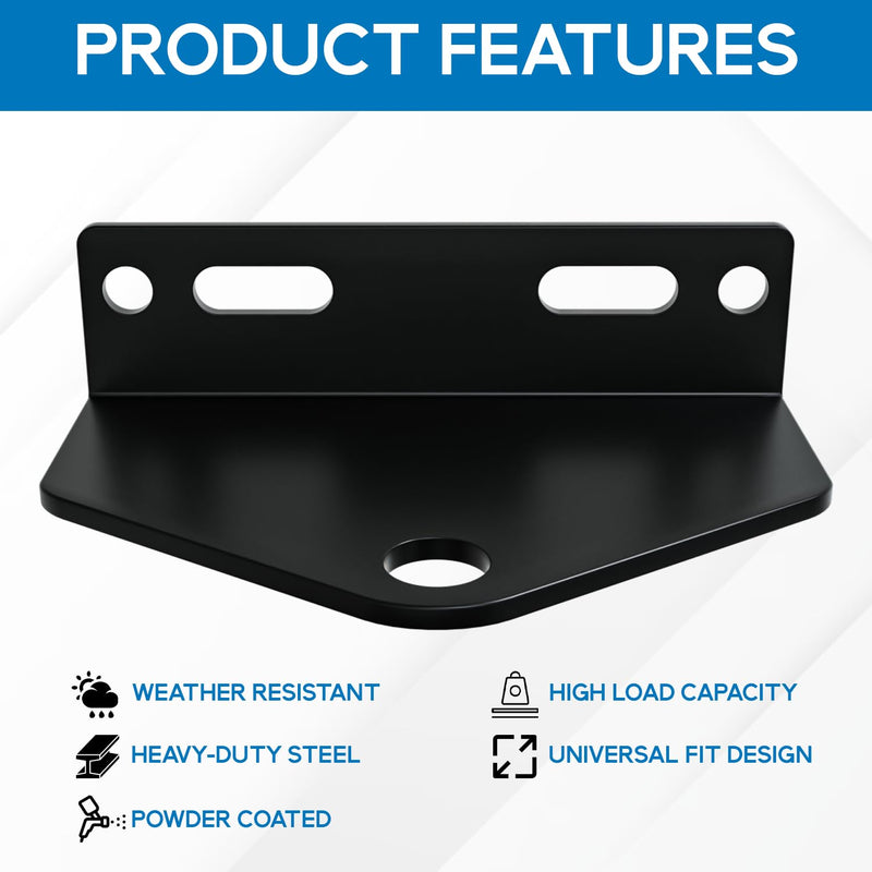 5 Inch Heavy Duty Steel Trailer Hitch for Zero Turn Mowers – Universal Fit with Complete Installation Hardware (Black)