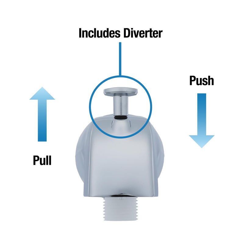 DANCO Diverter in Chrome 89266 Universal Tub Spout with Handheld Shower Fitting, Pack of 1