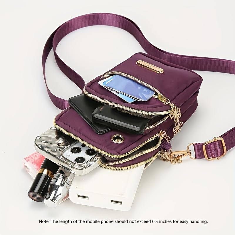 Small Crossbody Bag, Purse for Women Fits Up To 6.7 Inch Phones, for Keys Coins Cards Cosmetics Red