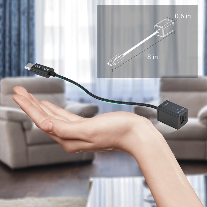  [AUSTRALIA] - Cubilux USB C to SPDIF Transmitter, Unidirectional Type C to Optical Audio Output Adapter with 192KHz/24bit DAC for MacBook Pro/Air, Laptop, Computer