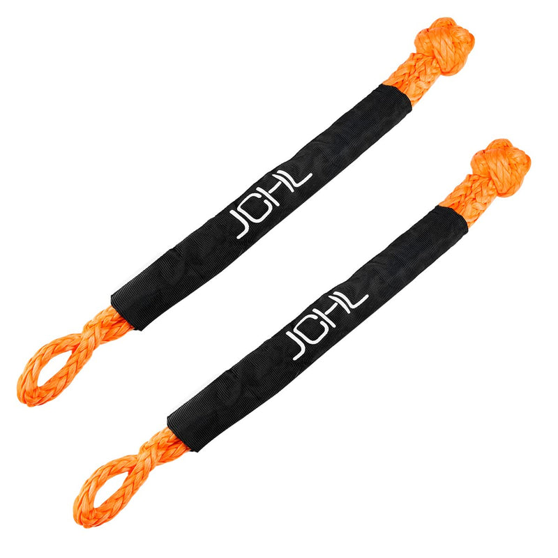 Soft Shackle Synthetic Road Recovery Rope 1/2' X 23 Inch 56000LBS Breaking Strength Tow Shackles for Sailing SUV Off Road Towing ATV Recovery 2 Pack 2xSoft Shackles
