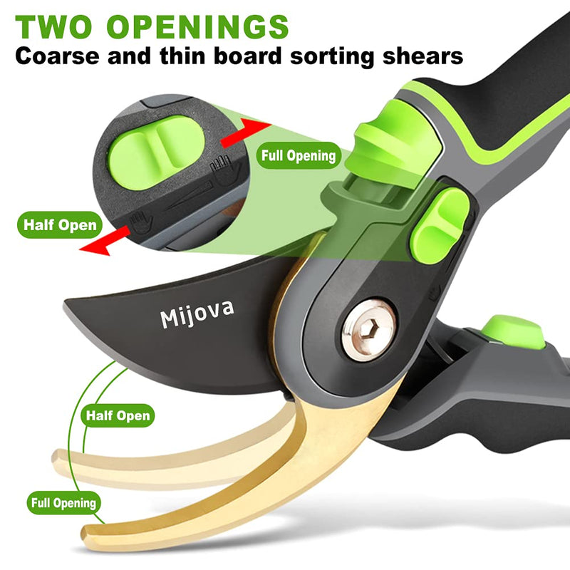 Pruning Shears, Heavy Duty Handheld Gardening Scissors, High Carbon Steel Plant Shears Use for Gardening Pruners, Floral Shrubs and Vines, Professional labor-saving Secateurs