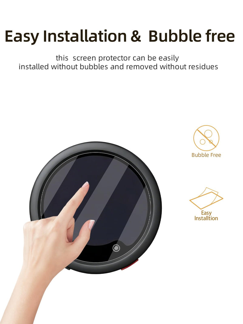 Screen Protector Compatible with for Insta 360 Mic Pro, 2Pack Tempered Glass for Transmitter + 4Pack Tempered Glass for Receiver, HD Clear Protective Film, Scratch Resistant, Bubble Free