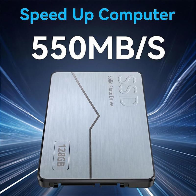128GB SSD SATA III 2.5 Inch Internal Solid State Drive – Read Speed Up to 550MB/s, Upgrade for Desktop PC, Laptop, Notebook – Faster Boot, App Loading & File Transfer Custom Model G